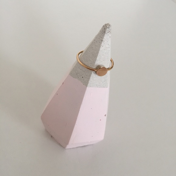 Simple Minimalist Stacking Ring Solid 14k Gold - Picture 2 of 3